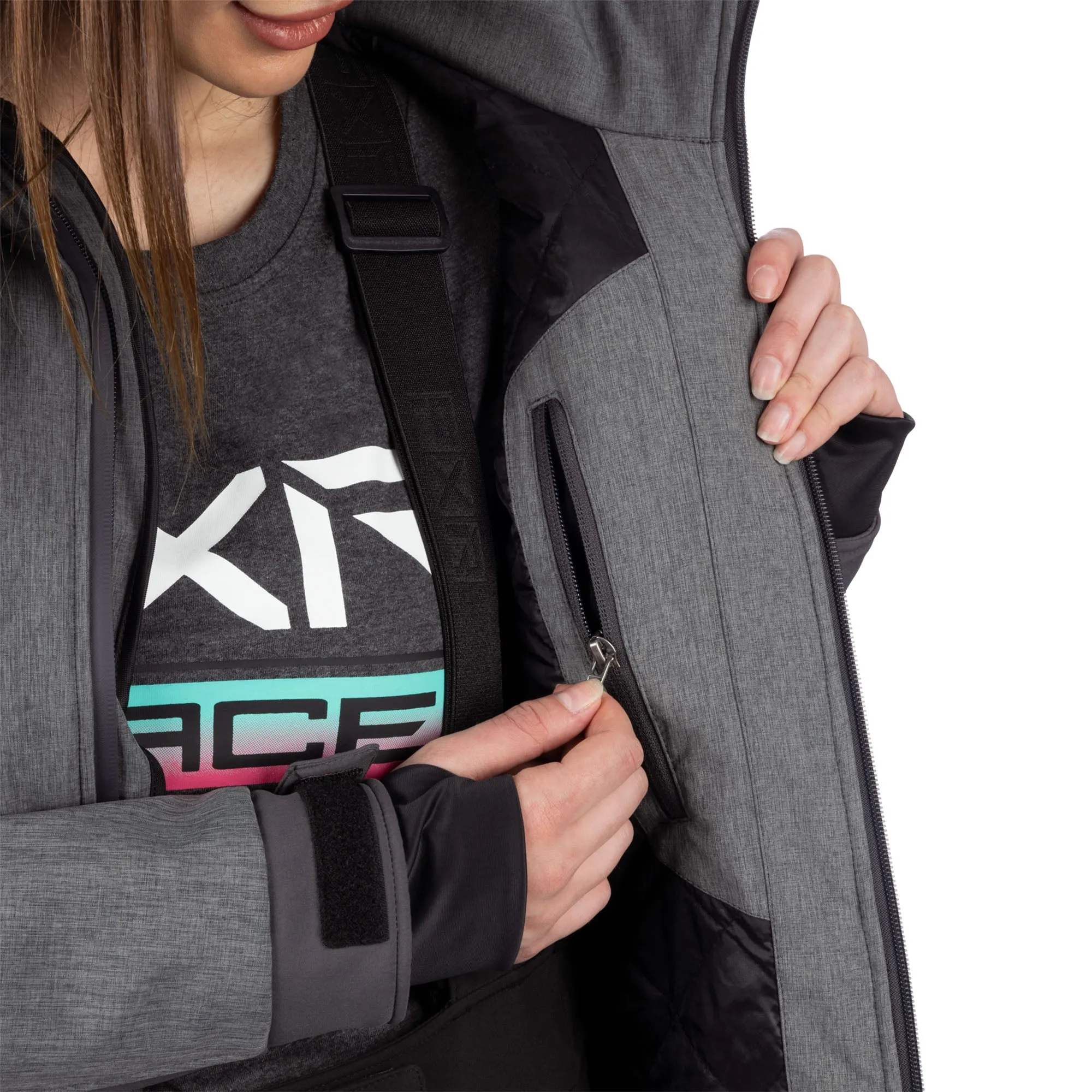 FXR Vertical Pro Insulated Softshell Jacket Grey Heather/Asphalt