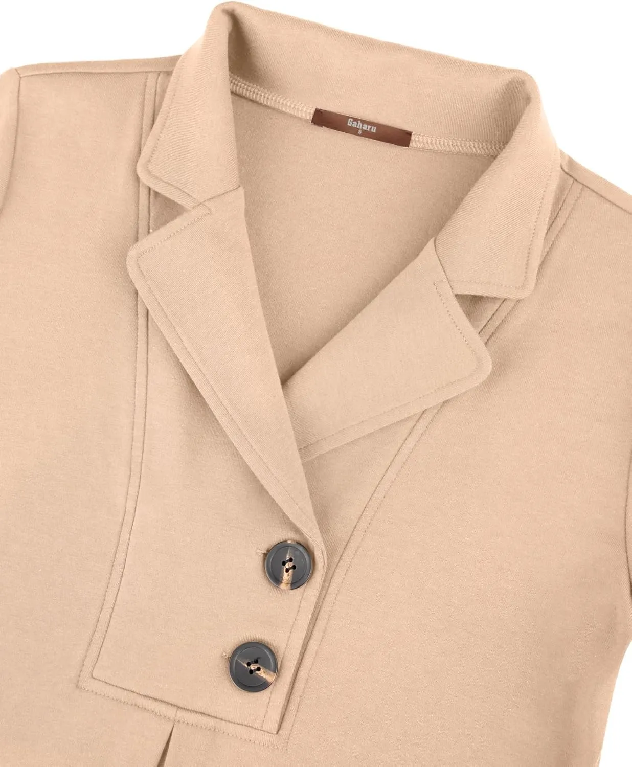 Gaharu Women's Swing Tunic Notch Collar Ladies Button Sweatshirt Long Sleeve Pullover Shirt Tops