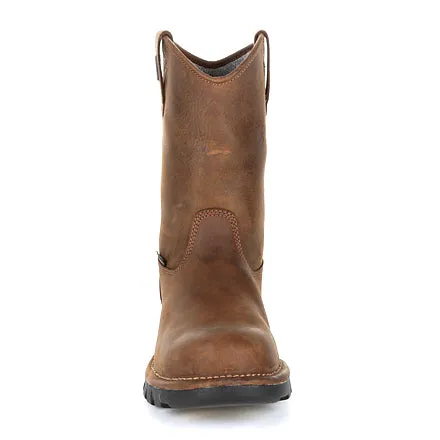 Georgia Men's 10" Eagle One Waterproof Pull-On Waterproof Work Boot - Brown GB00314