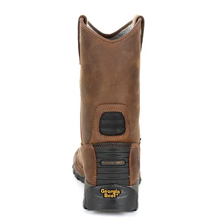Georgia Men's 10" Eagle One Waterproof Pull-On Waterproof Work Boot - Brown GB00314