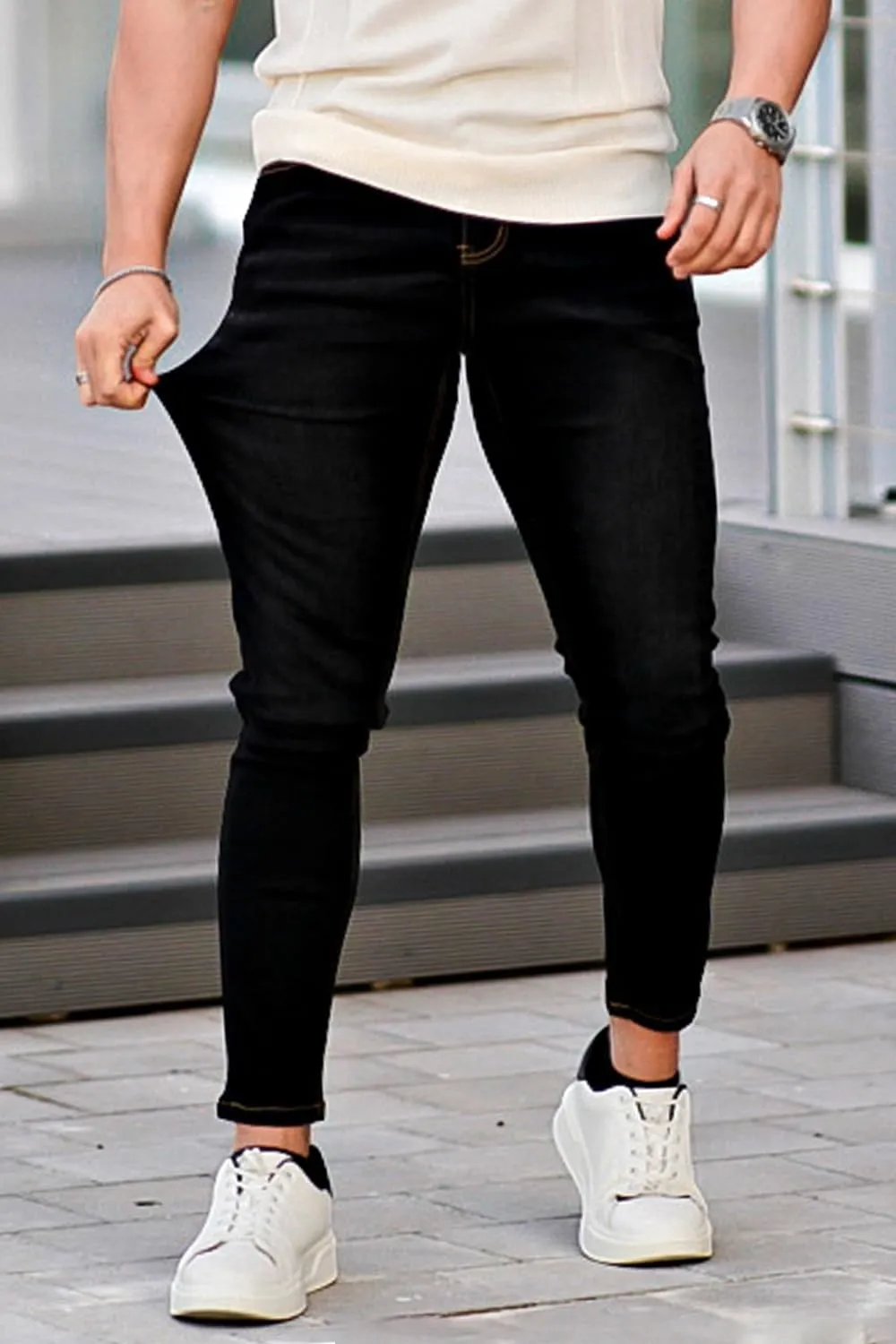 GINGTTO Mens Skinny Jeans Stretch Denim Jeans for Men