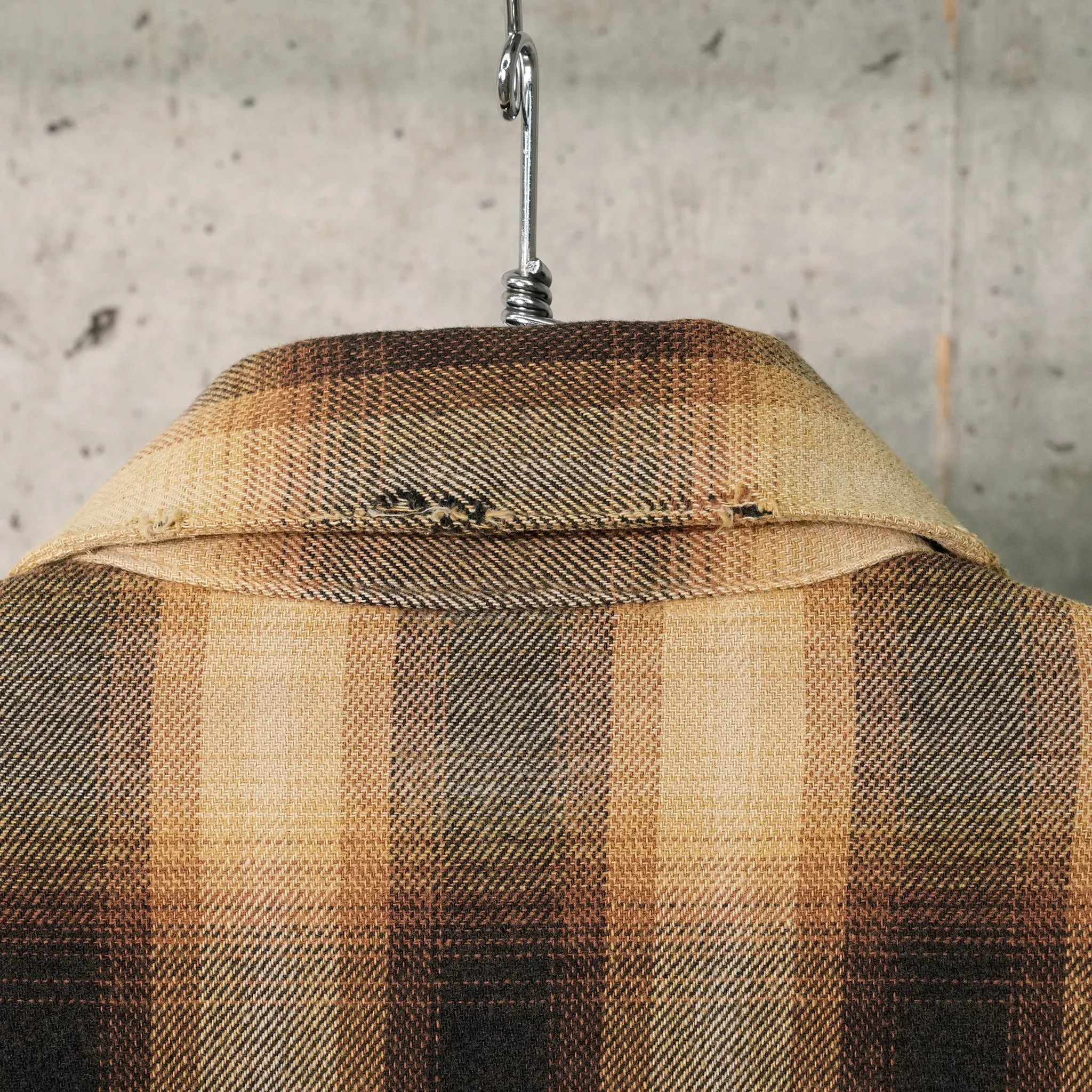 GUSA FLANNEL SHIRT / L11G:GUSA BEIGE PLAID