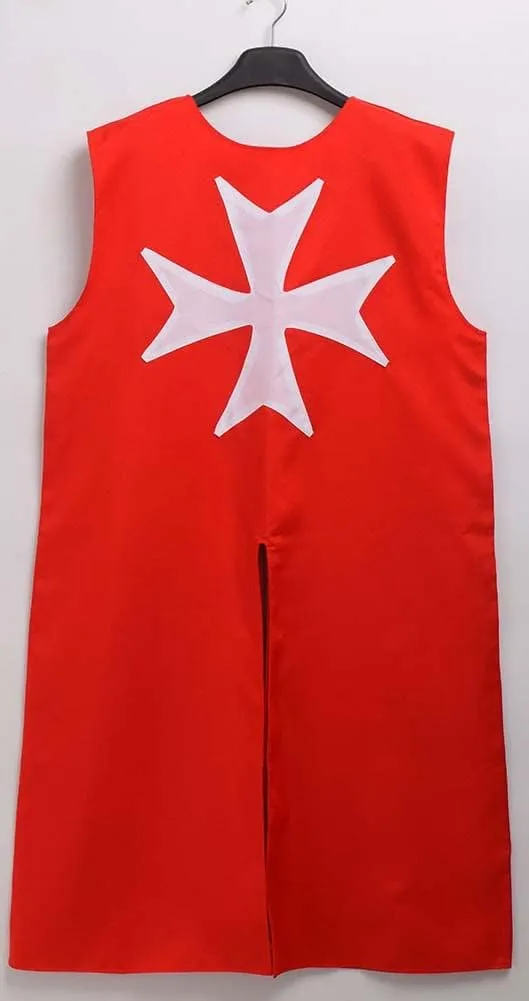 Halloween Medieval Knight Templar Hospitaller Tunic With Hooded Cap Cloak Cosplay Costume Renaissance(S-6XL)