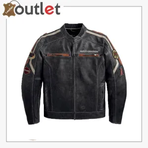 Harley Davidson Black Boxford Leather Jacket