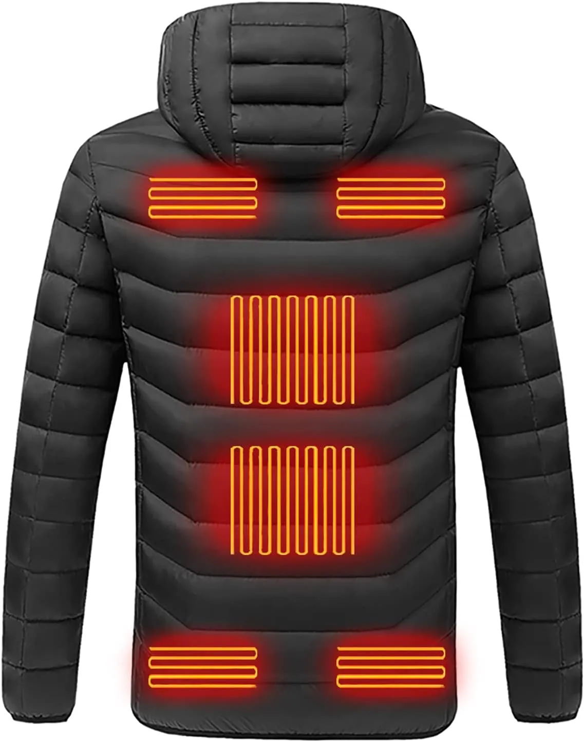 Heated Jackets for Women Lightweight Heated Jacket Men Puffer Winter Jacket Heated Vest Packable Down Coat with Hood