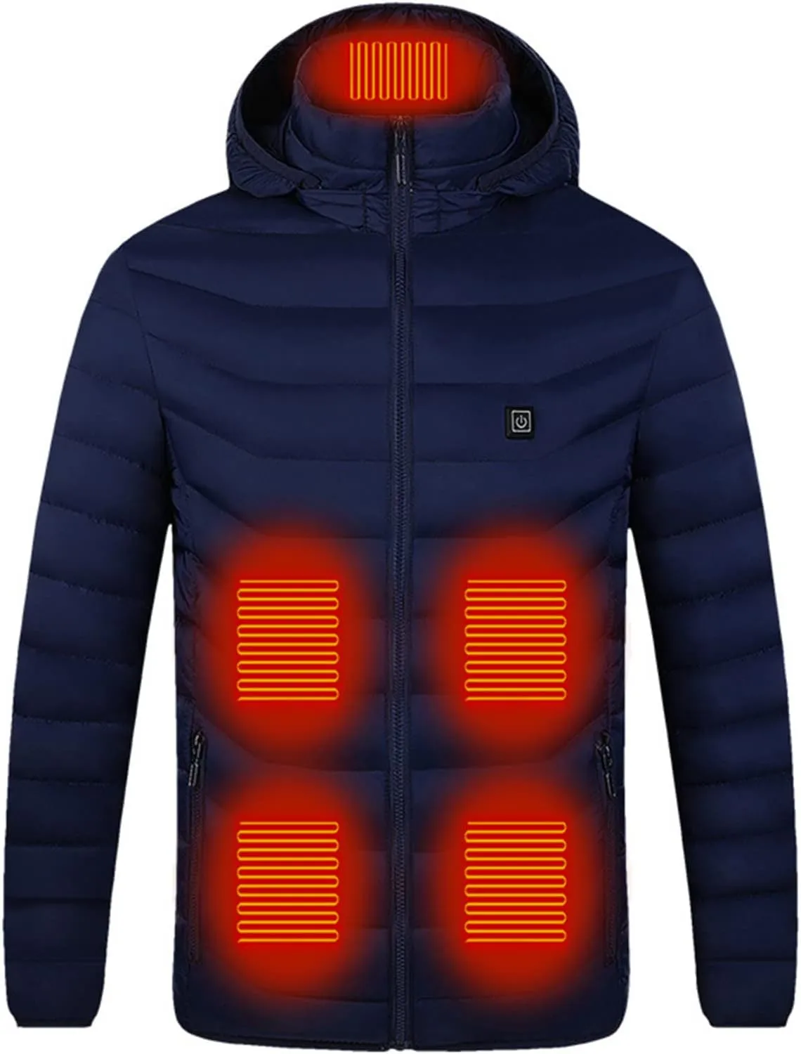 Heated Jackets for Women Lightweight Heated Jacket Men Puffer Winter Jacket Heated Vest Packable Down Coat with Hood