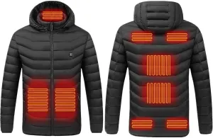 Heated Jackets for Women Lightweight Heated Jacket Men Puffer Winter Jacket Heated Vest Packable Down Coat with Hood