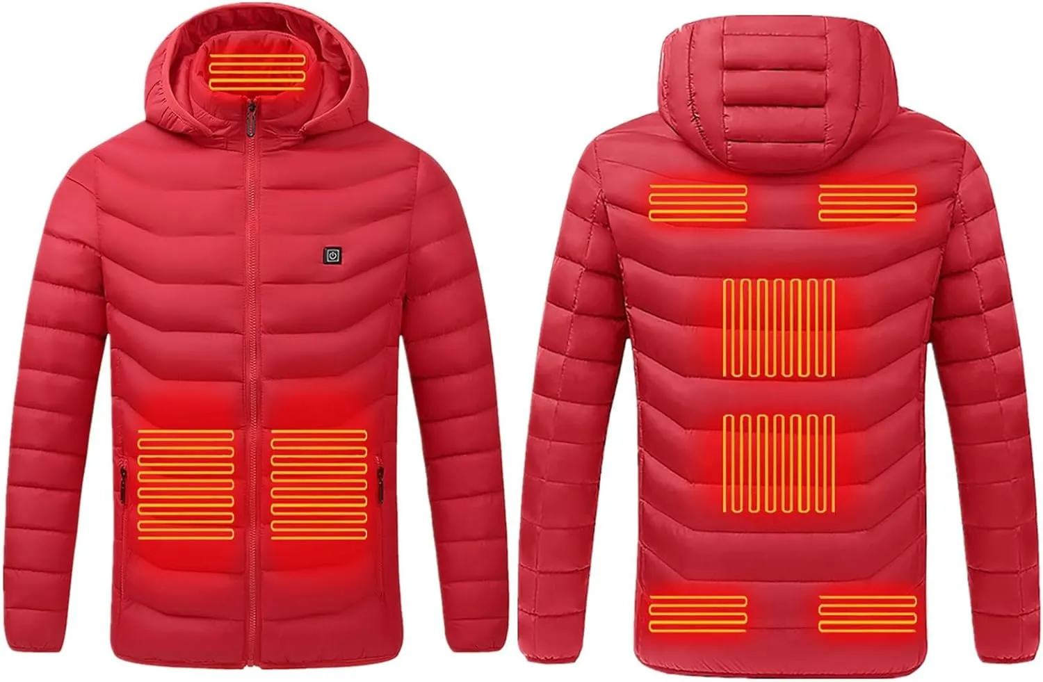 Heated Jackets for Women Lightweight Heated Jacket Men Puffer Winter Jacket Heated Vest Packable Down Coat with Hood