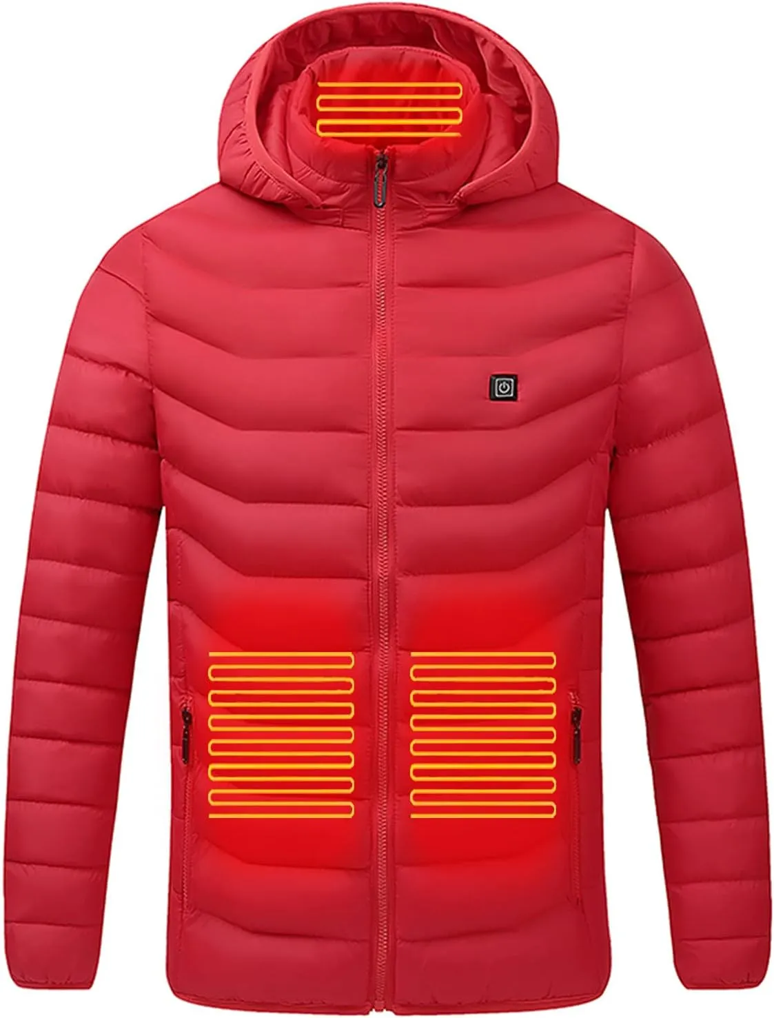 Heated Jackets for Women Lightweight Heated Jacket Men Puffer Winter Jacket Heated Vest Packable Down Coat with Hood
