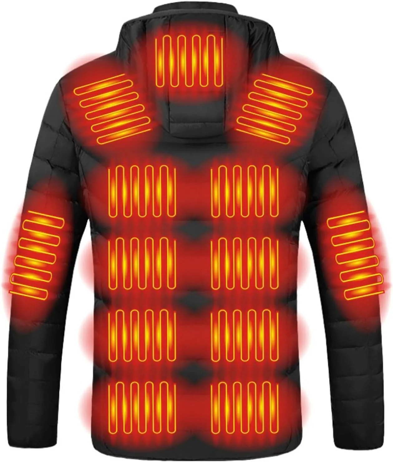 Heated Jackets for Women Lightweight Heated Jacket Men Puffer Winter Jacket Heated Vest Packable Down Coat with Hood