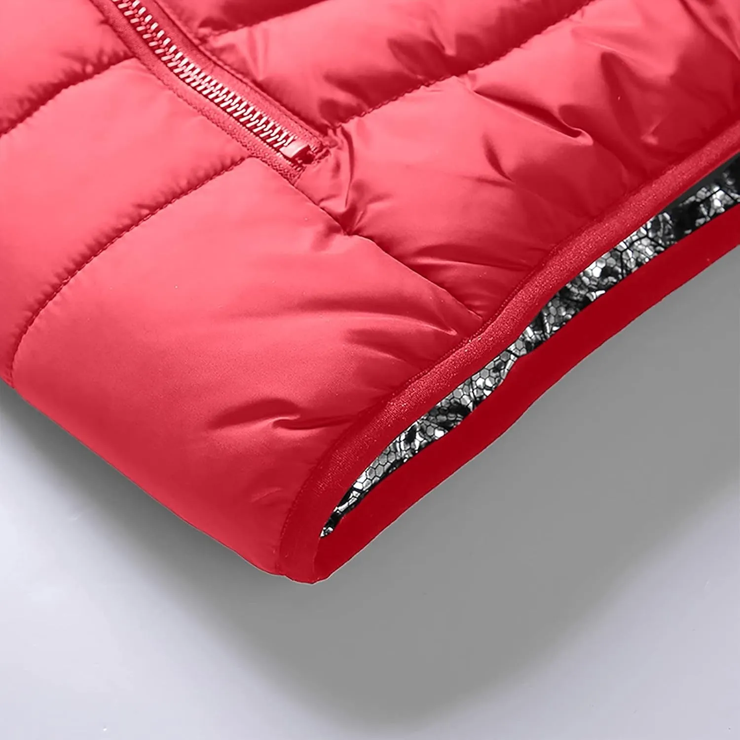 Heated Jackets for Women Lightweight Heated Jacket Men Puffer Winter Jacket Heated Vest Packable Down Coat with Hood