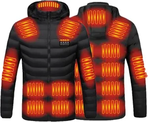 Heated Jackets for Women Lightweight Heated Jacket Men Puffer Winter Jacket Heated Vest Packable Down Coat with Hood