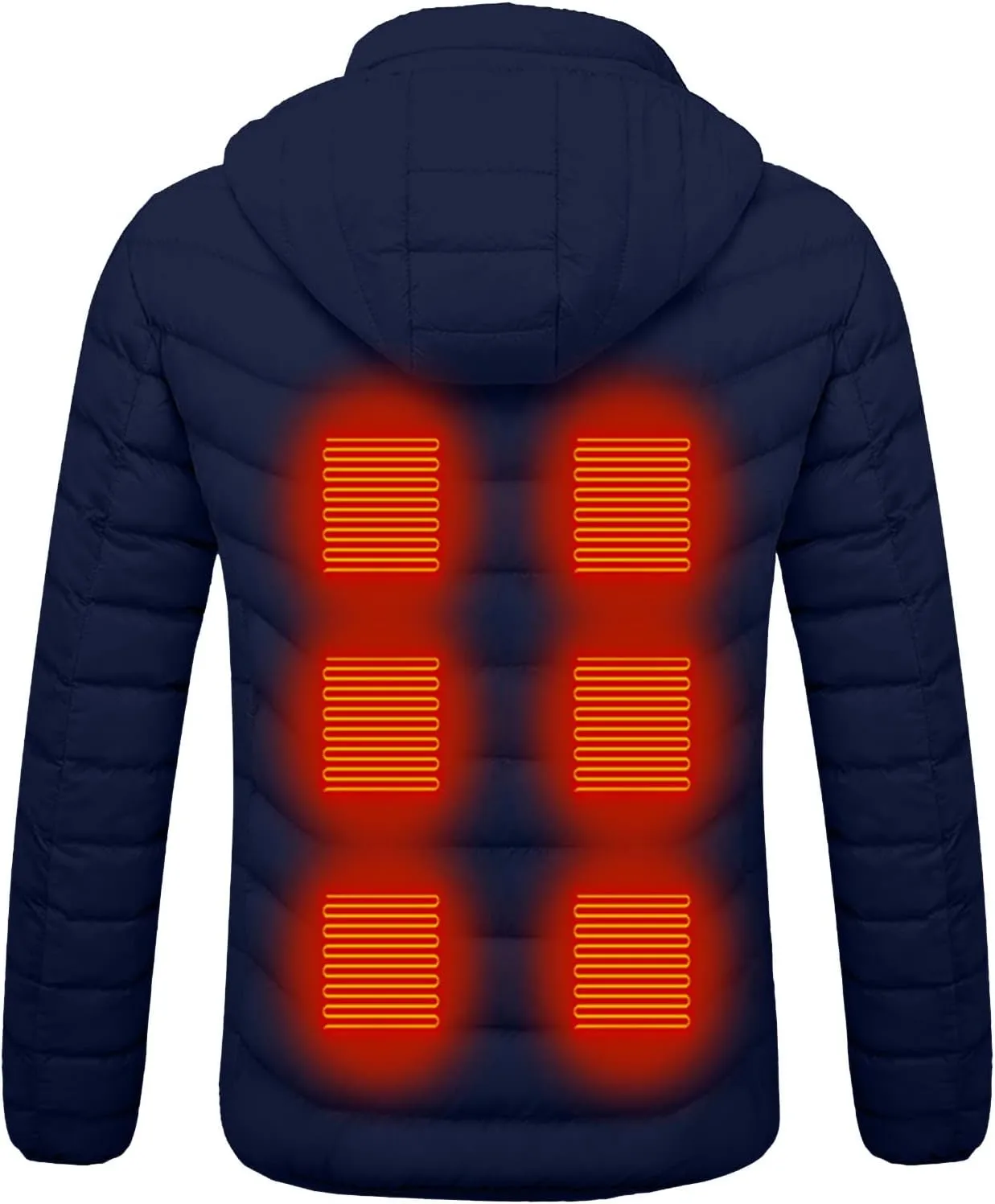 Heated Jackets for Women Lightweight Heated Jacket Men Puffer Winter Jacket Heated Vest Packable Down Coat with Hood