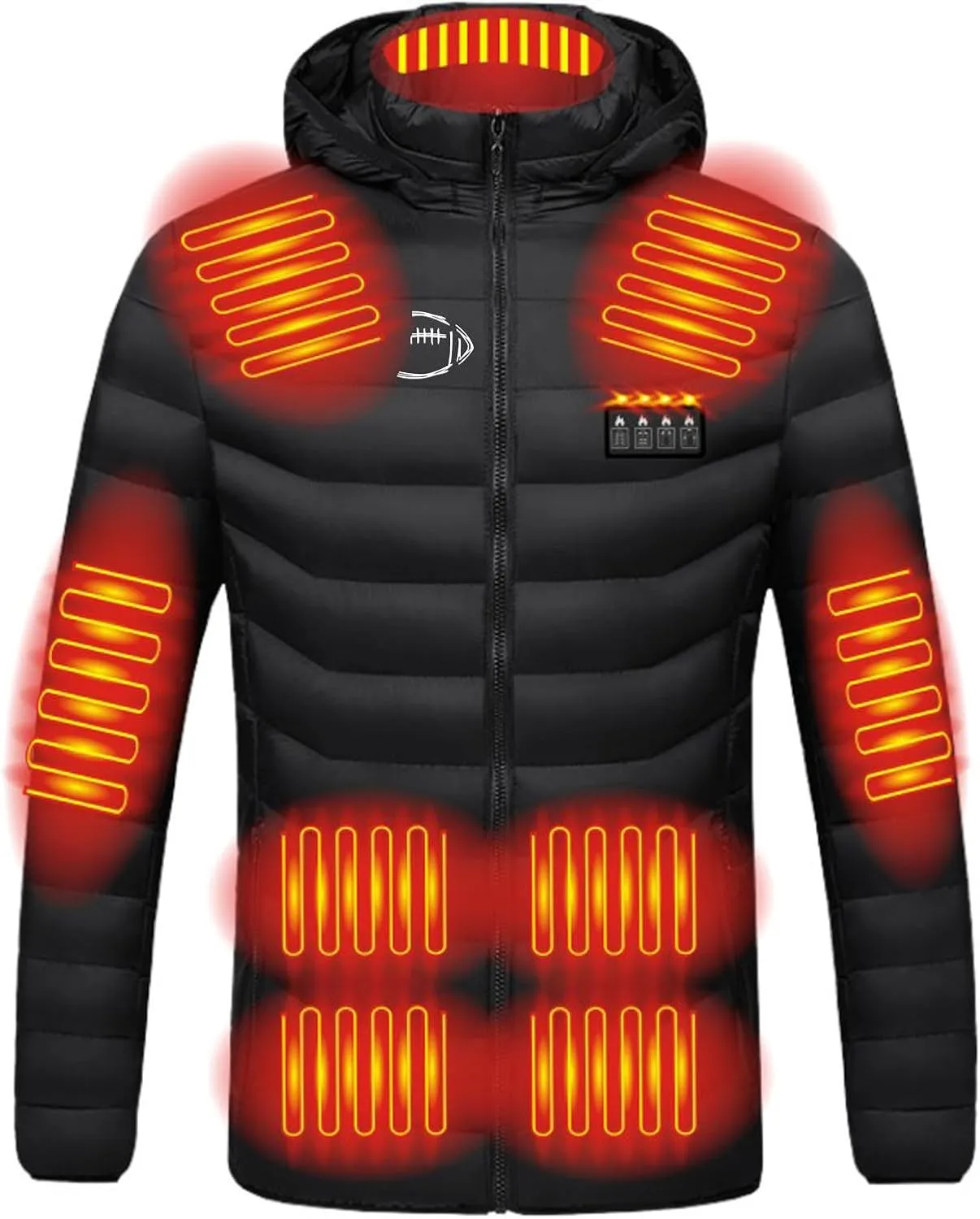 Heated Jackets for Women Lightweight Heated Jacket Men Puffer Winter Jacket Heated Vest Packable Down Coat with Hood