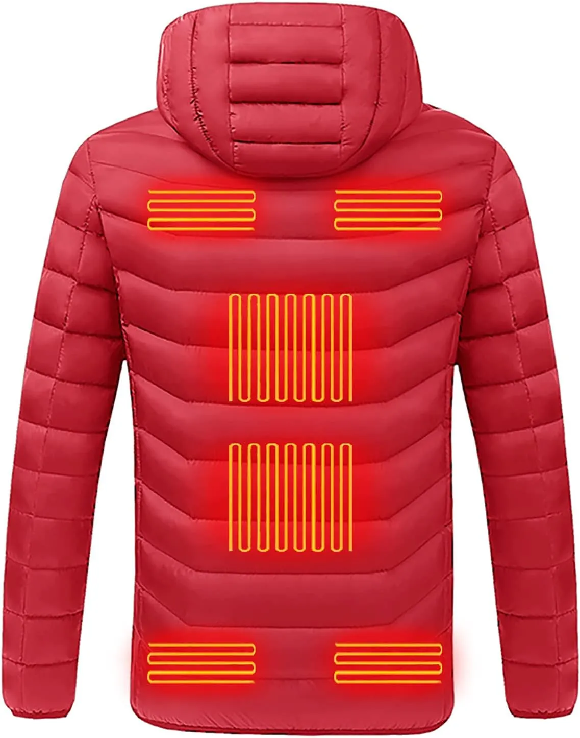 Heated Jackets for Women Lightweight Heated Jacket Men Puffer Winter Jacket Heated Vest Packable Down Coat with Hood