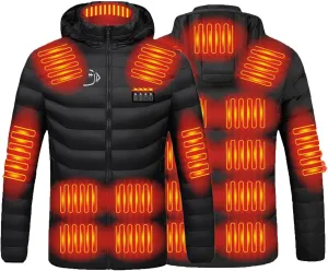 Heated Jackets for Women Lightweight Heated Jacket Men Puffer Winter Jacket Heated Vest Packable Down Coat with Hood