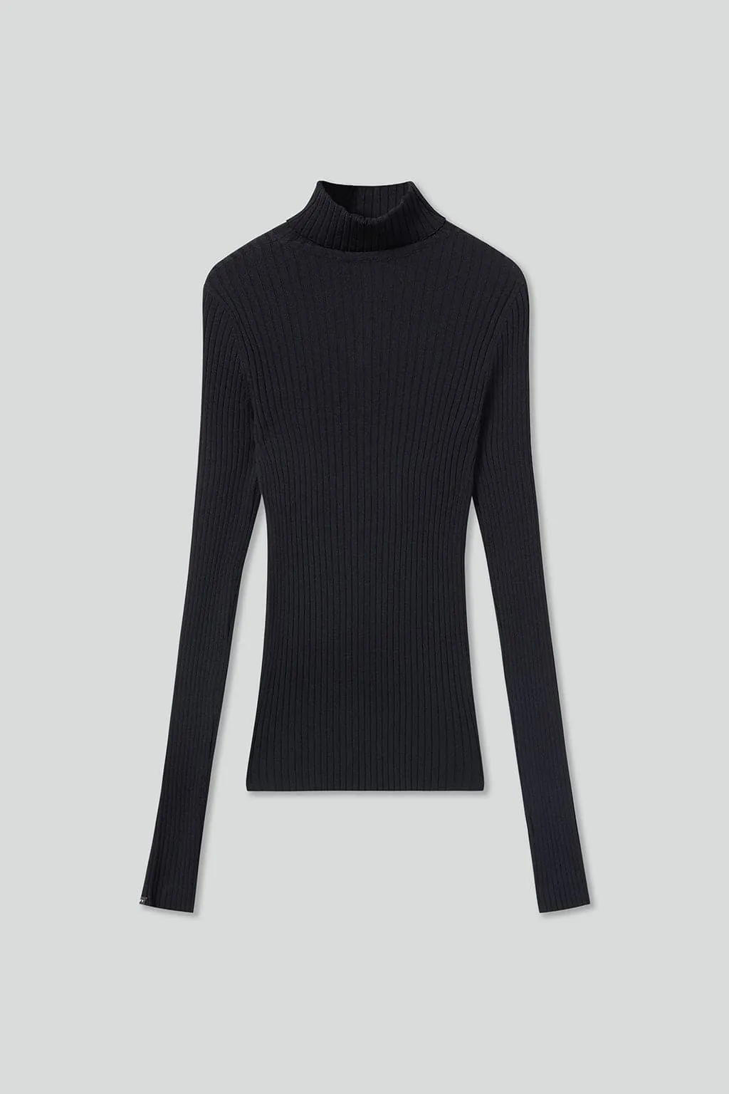 High Collar Slim Fit Knit Top