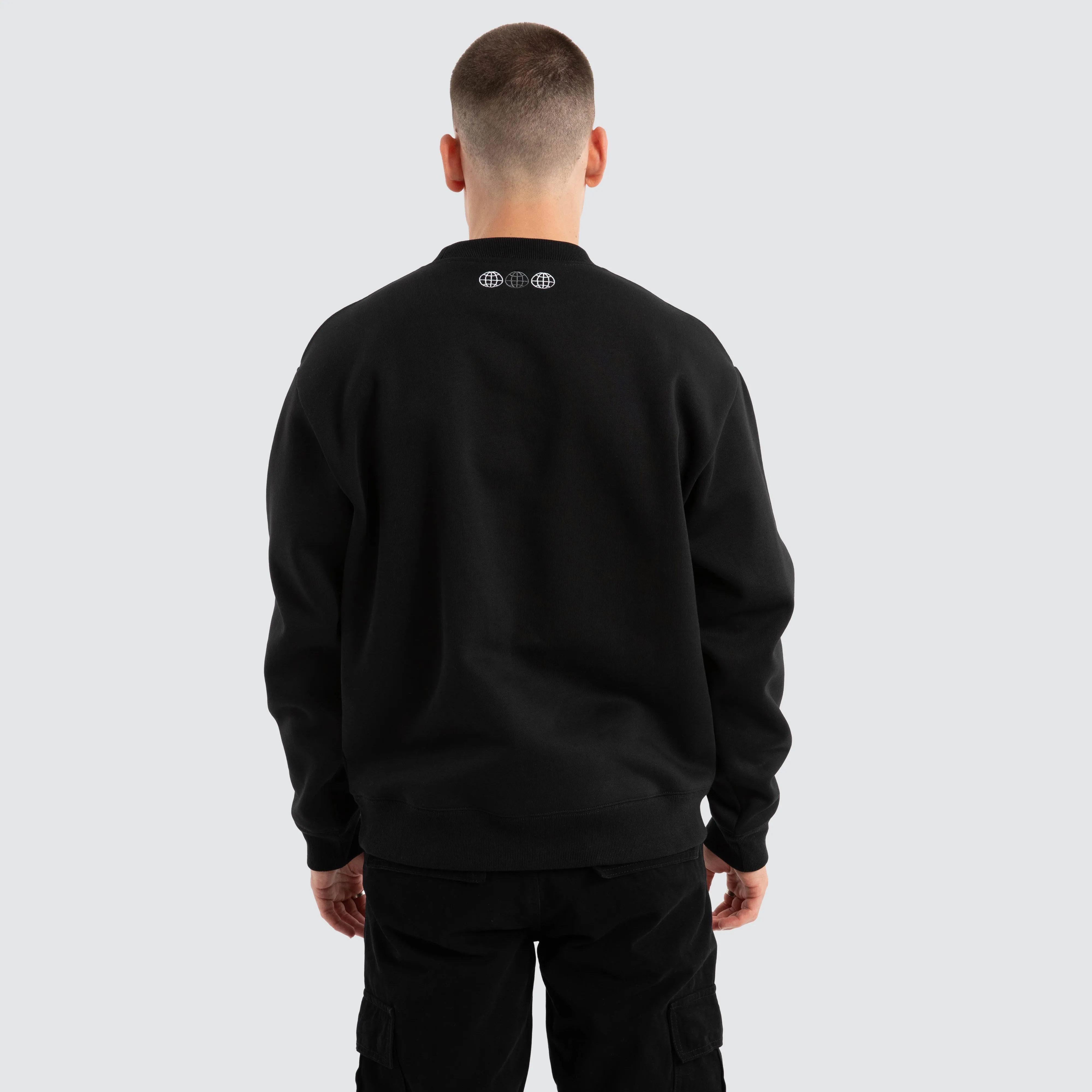 Hike Crew Neck Jumper Jet Black