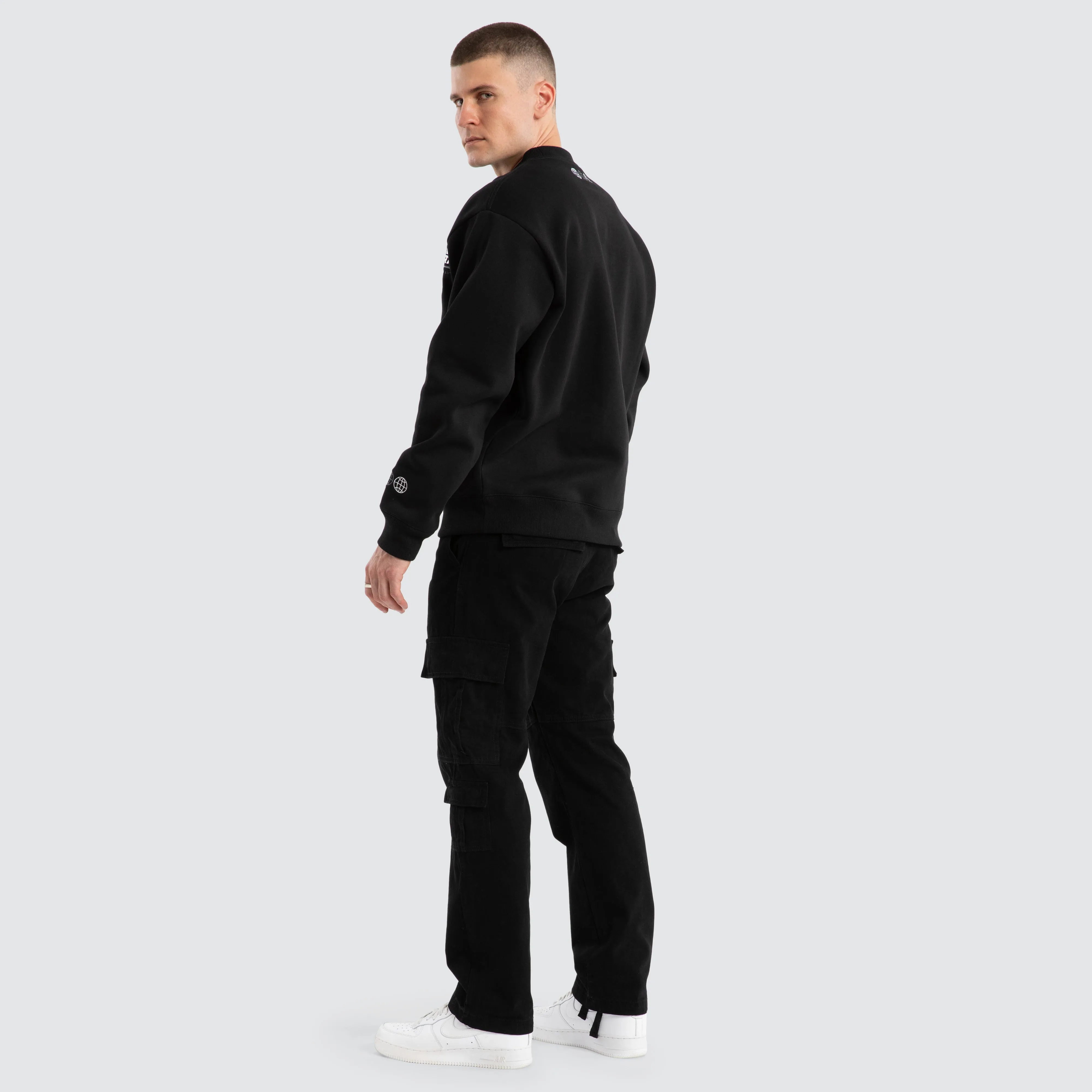 Hike Crew Neck Jumper Jet Black