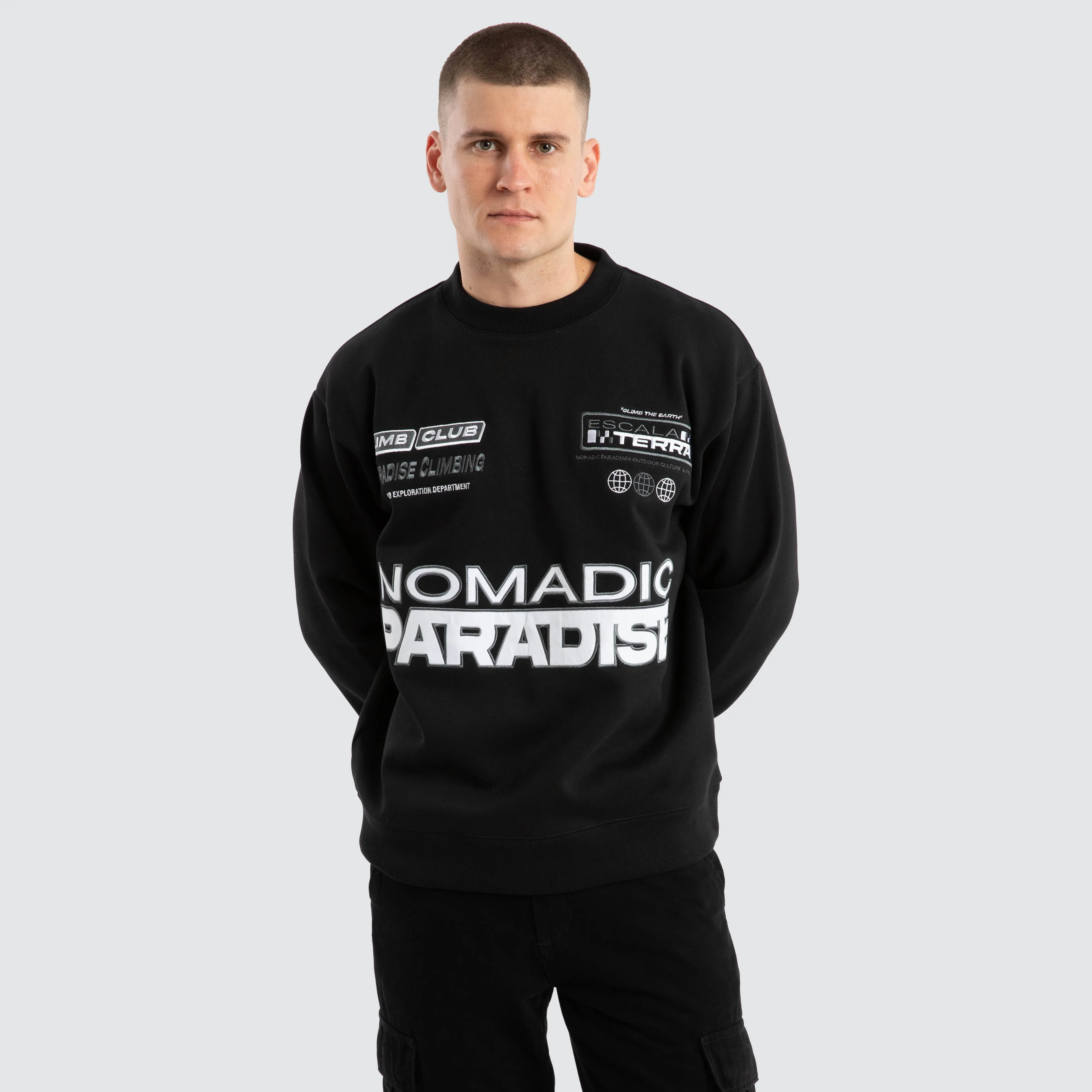 Hike Crew Neck Jumper Jet Black