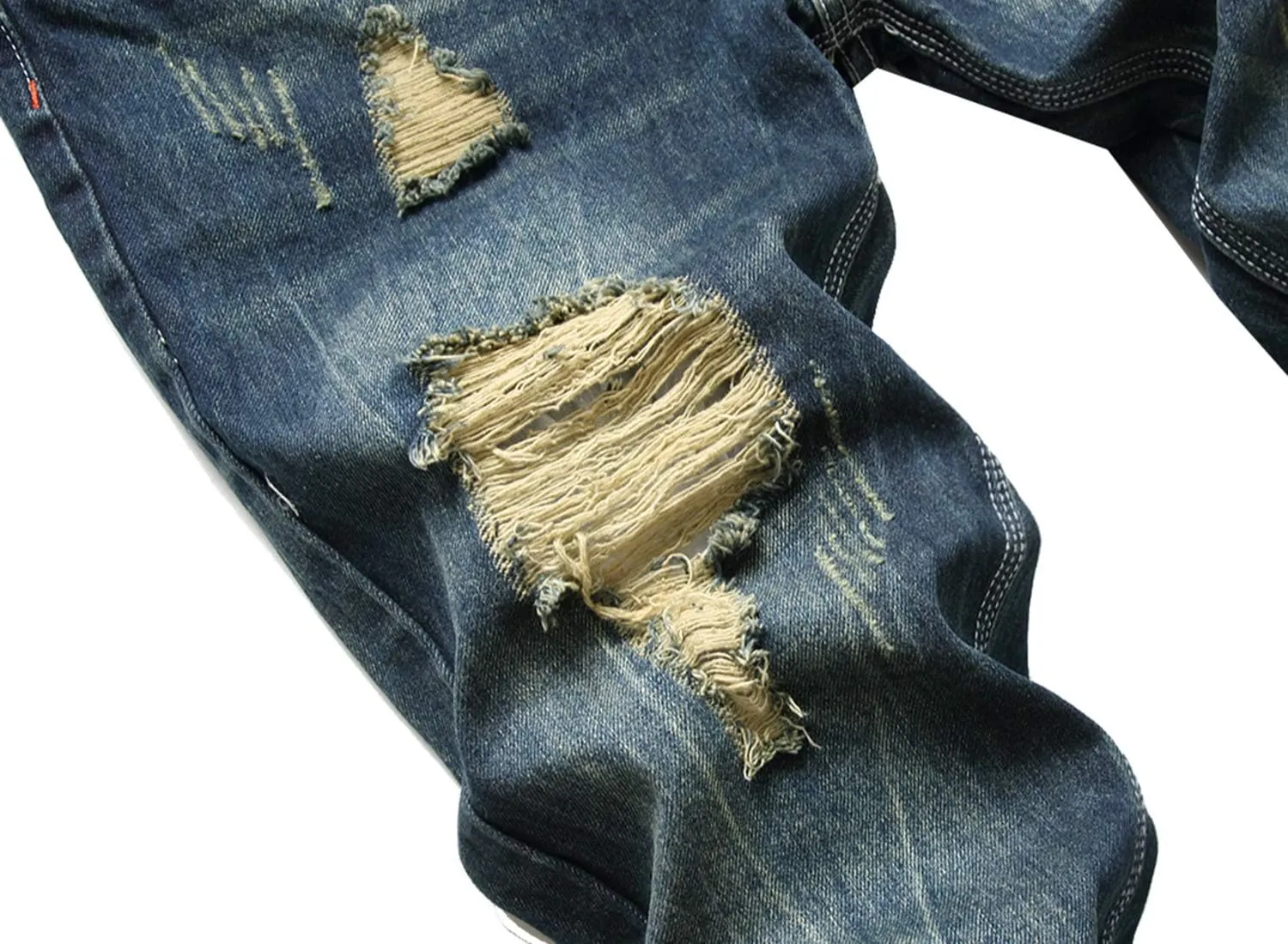 Homllyer Ripped Jeans for Men,Mens Slim Straight Fit Denim Jeans
