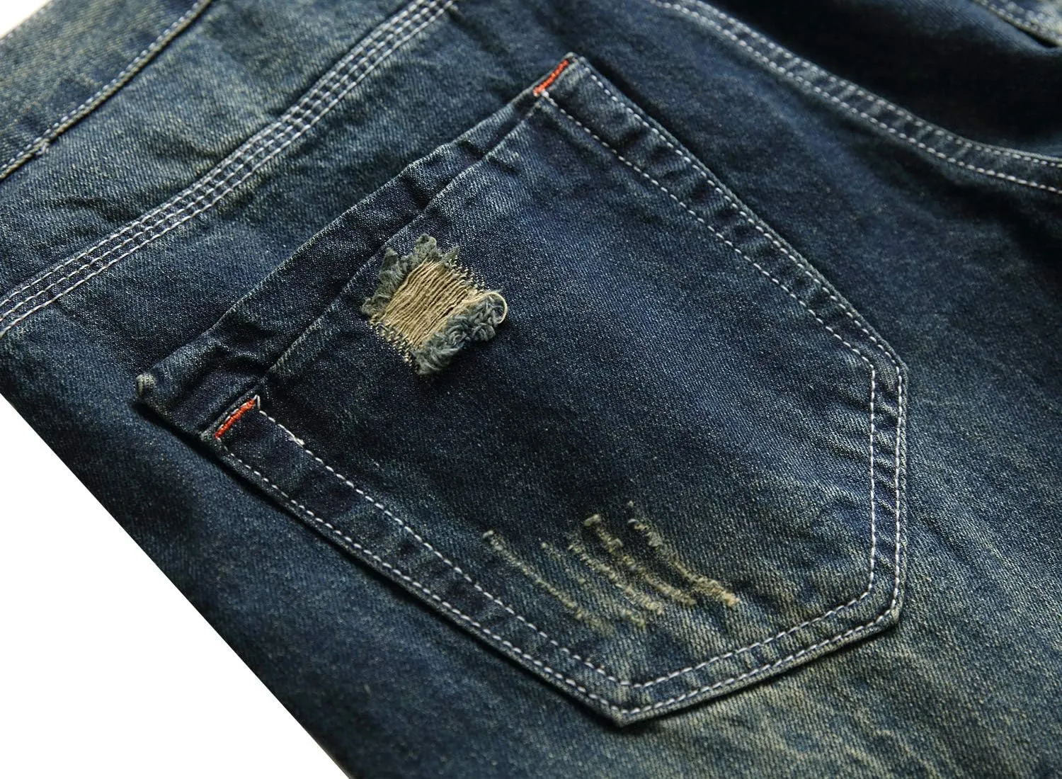 Homllyer Ripped Jeans for Men,Mens Slim Straight Fit Denim Jeans