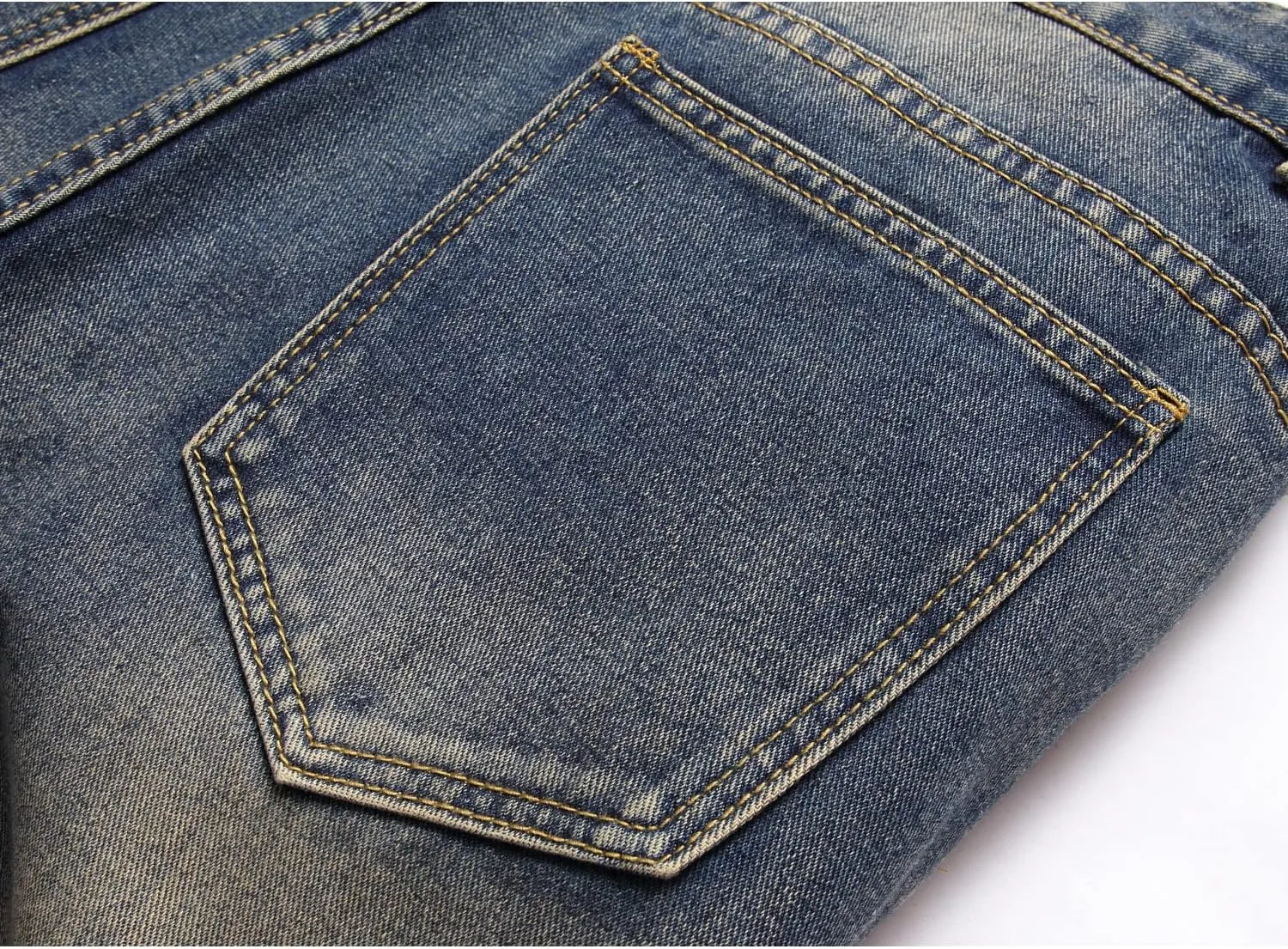 Homllyer Ripped Jeans for Men,Mens Slim Straight Fit Denim Jeans