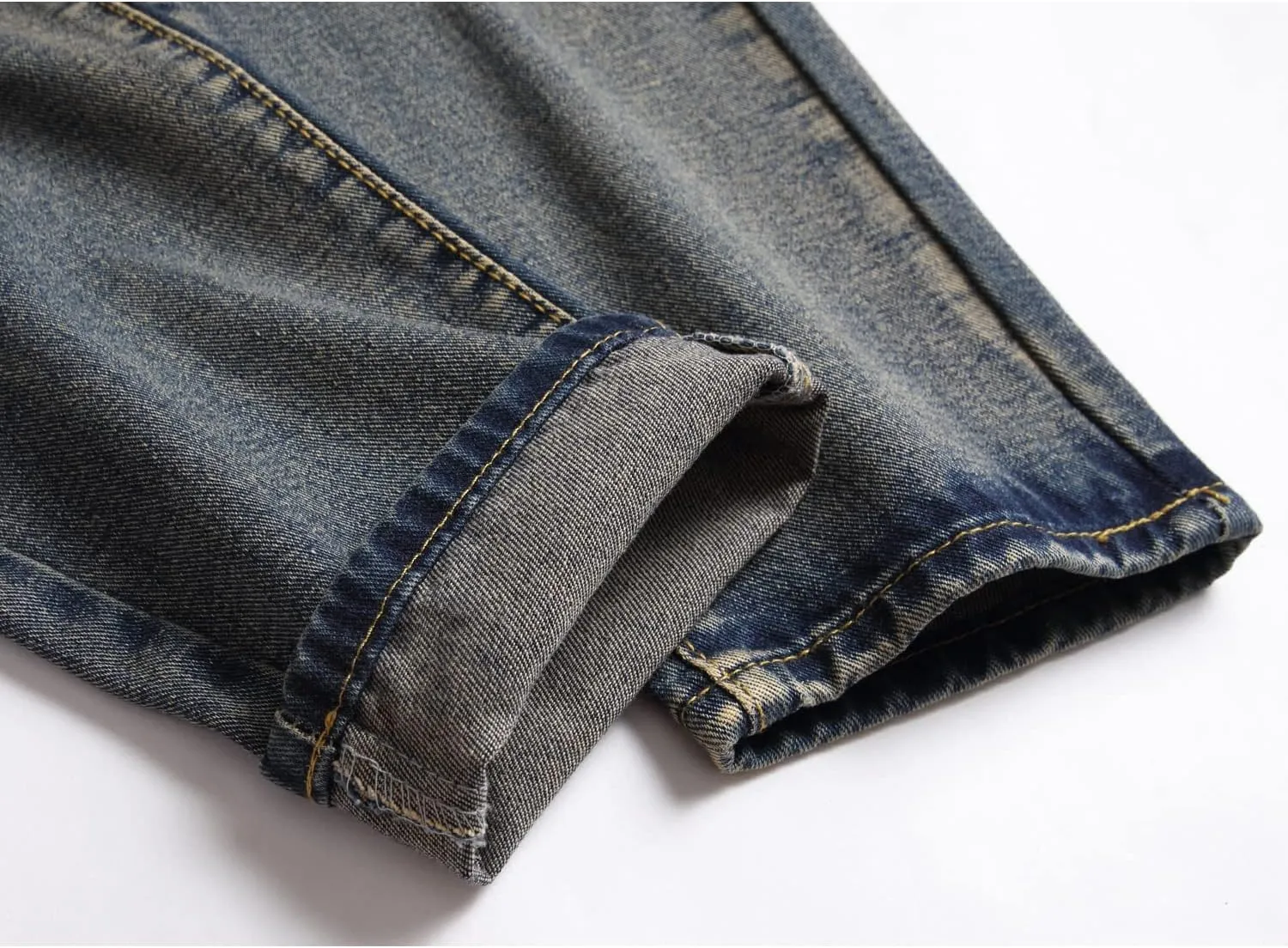 Homllyer Ripped Jeans for Men,Mens Slim Straight Fit Denim Jeans