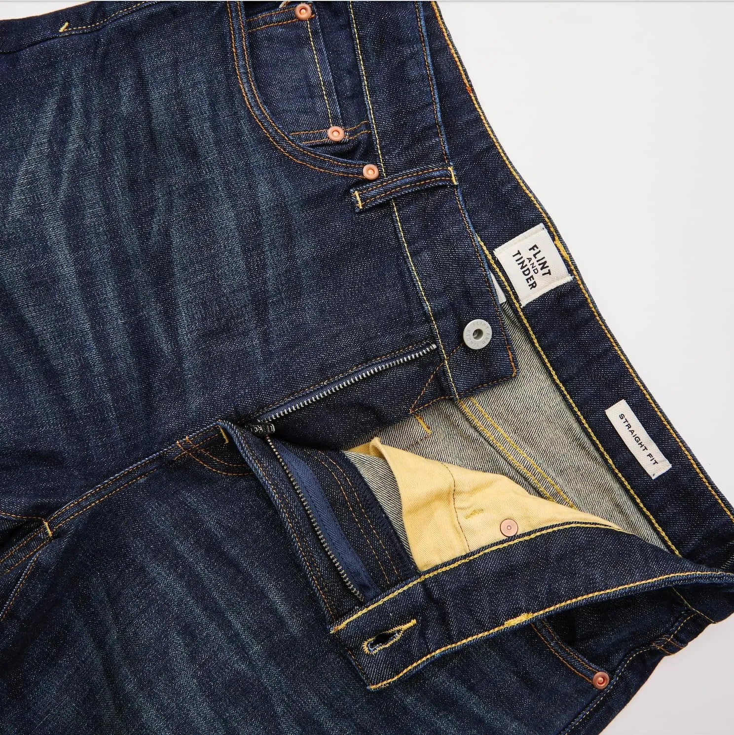 Huckberry Stretch Selvedge Denim Jeans for Men - 11.7 oz Mens Jeans with 1% Stretch, Copper Rivets- Year-Round Men Jeans