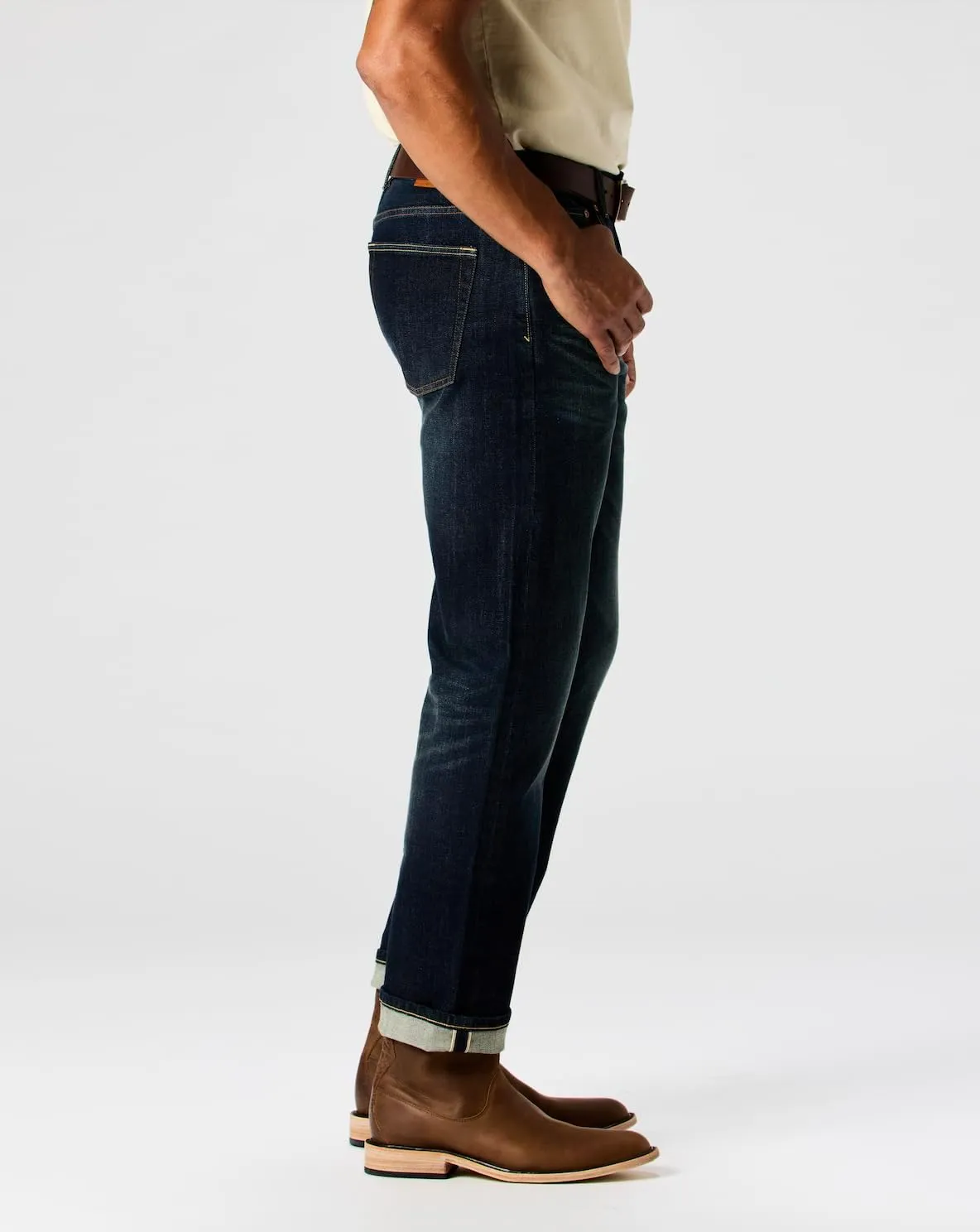 Huckberry Stretch Selvedge Denim Jeans for Men - 11.7 oz Mens Jeans with 1% Stretch, Copper Rivets- Year-Round Men Jeans