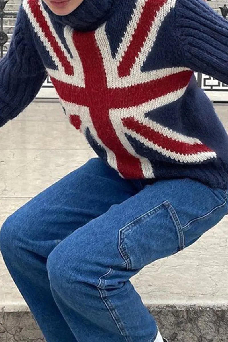 HWT1210 Union Jack Statement Sweater