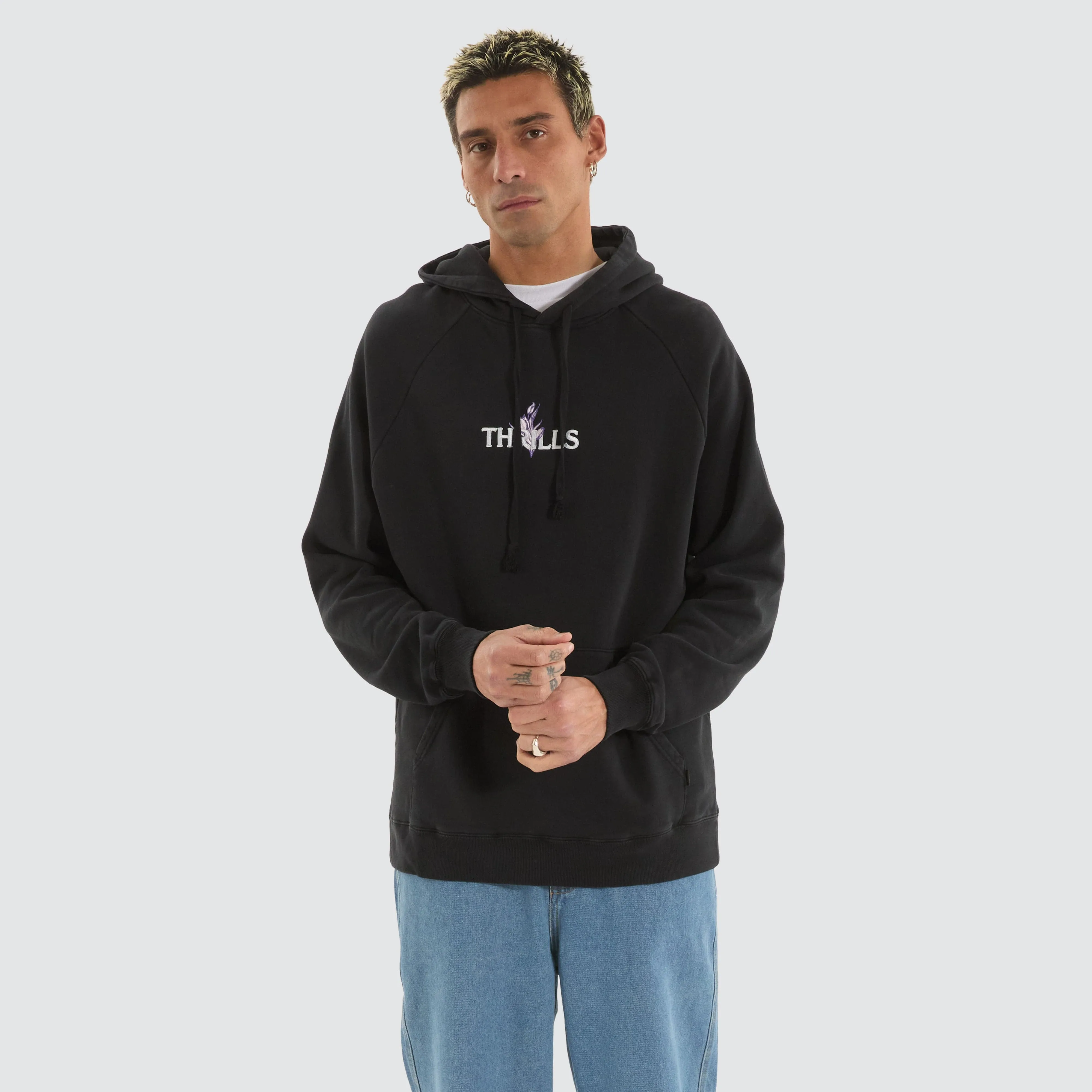 In Bloom Raglan Pull On Hood Twilight Black