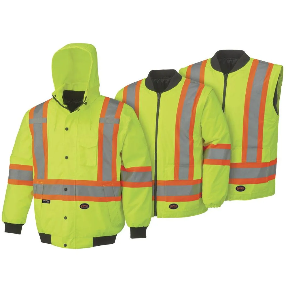 Jacket - Pioneer Hi-Viz 100% Waterproof Bomber, 5022 / 5023 / 5026