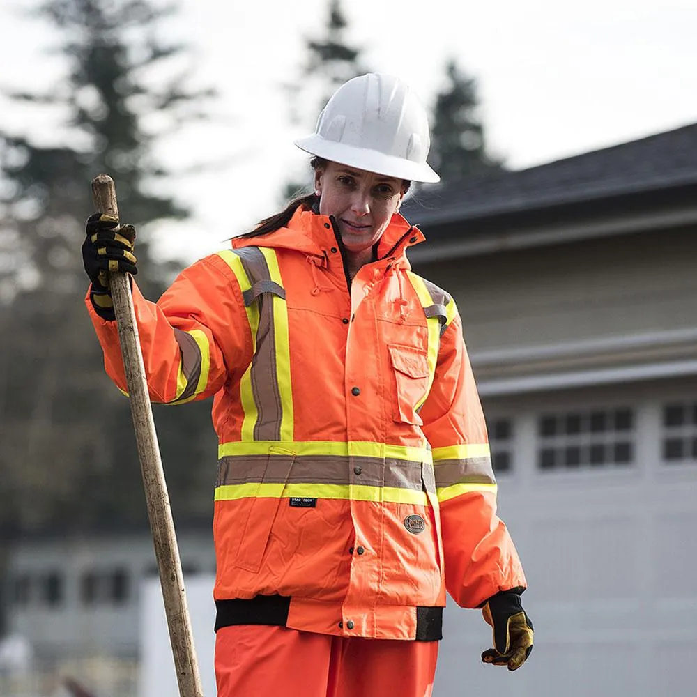 Jacket - Pioneer Hi-Viz 100% Waterproof Bomber, 5022 / 5023 / 5026