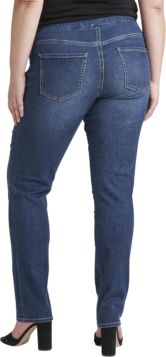 JAG Jeans Women's Peri Mid Rise Straight Leg Pull-on Jeans