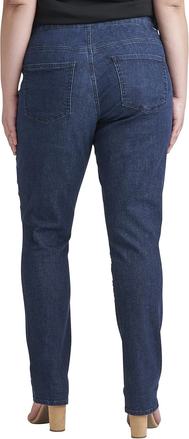 JAG Jeans Women's Peri Mid Rise Straight Leg Pull-on Jeans
