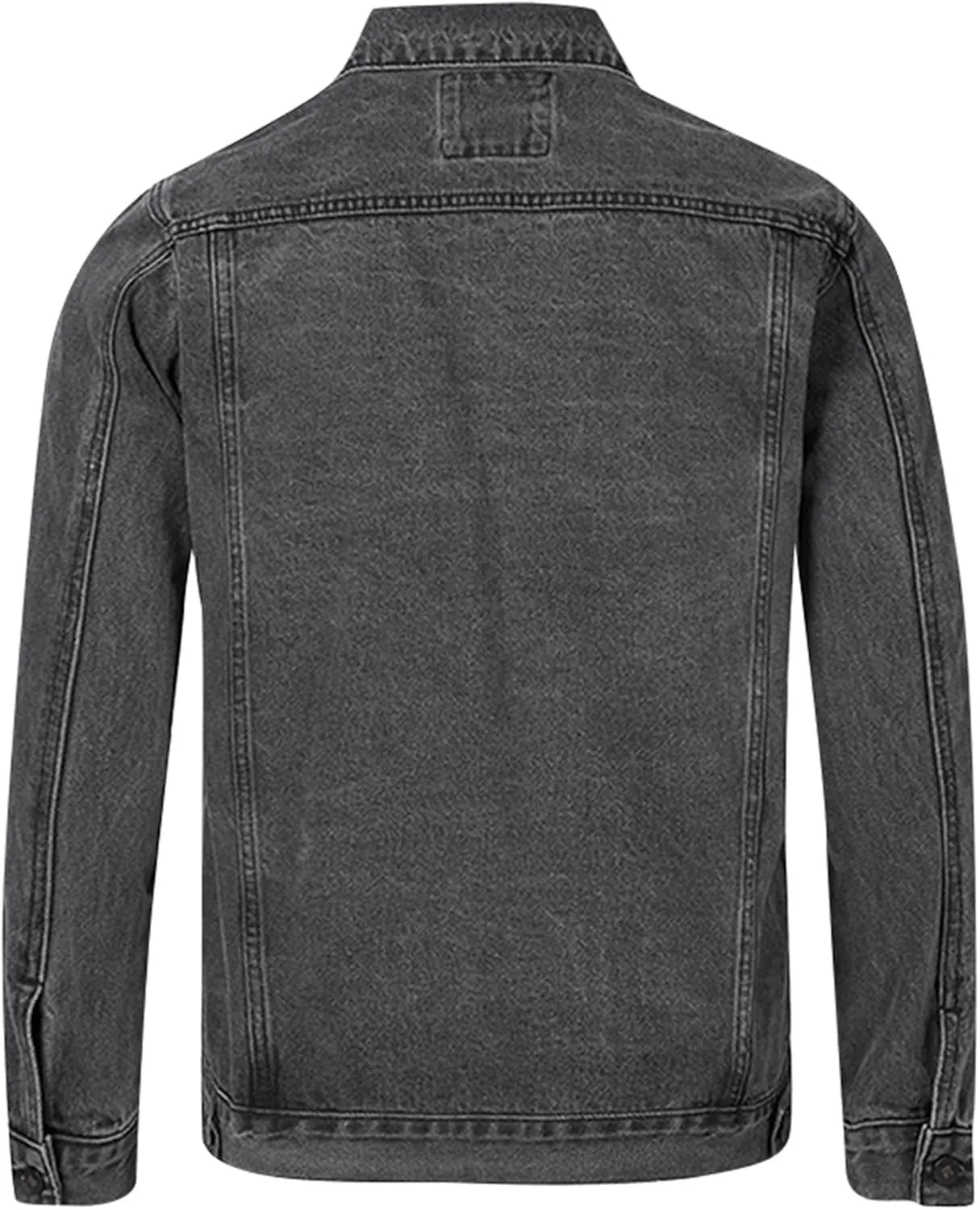 Jean Jacket For Men, Men'S Casual Workwear Long Sleeve Lapel Collar Denim Jacket Loose Multi Pocket Coat