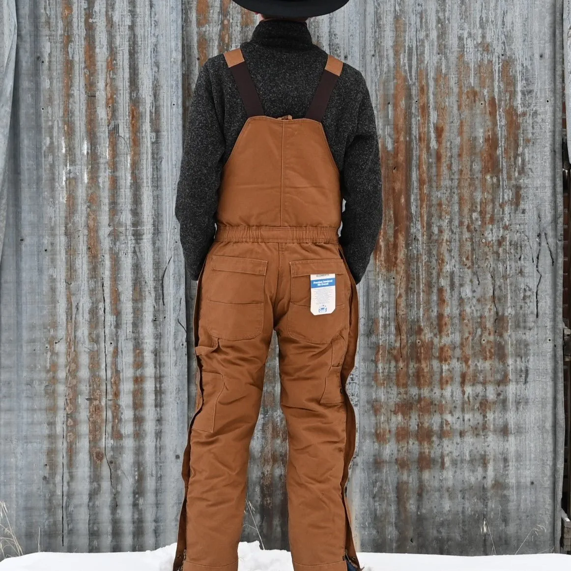 Key Ind Insulated Bib Overall in Saddle