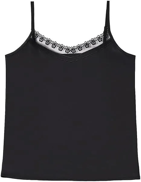 Lace Camisole Suit Base Shirt Fashionable Outer Wear Large Size Sleeveless Satin Top for Women(D,XXX-Large)