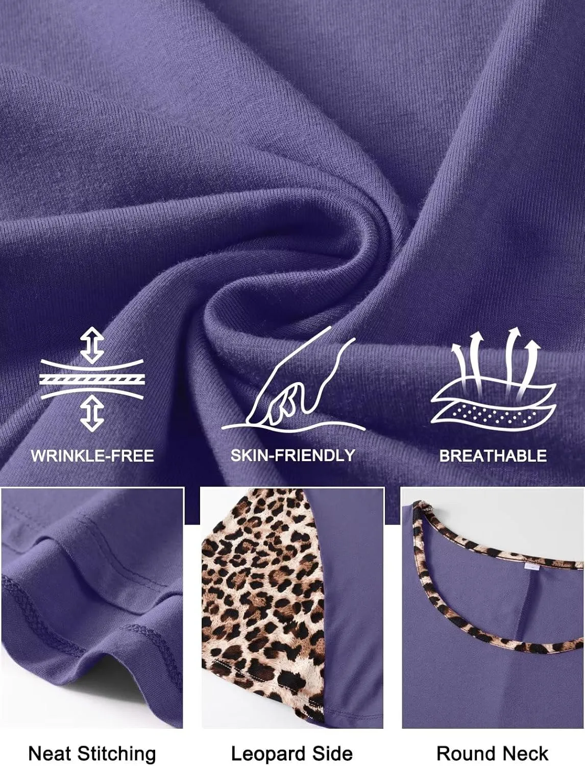 LARACE Womens Spring Summer Tops Plus Size Leopard Print Short Sleeve Tunic for Women 2025 Trendy Fashion Blouses