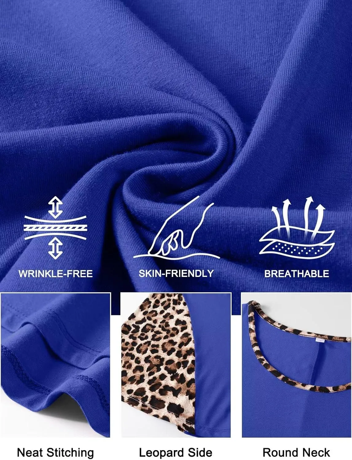 LARACE Womens Spring Summer Tops Plus Size Leopard Print Short Sleeve Tunic for Women 2025 Trendy Fashion Blouses