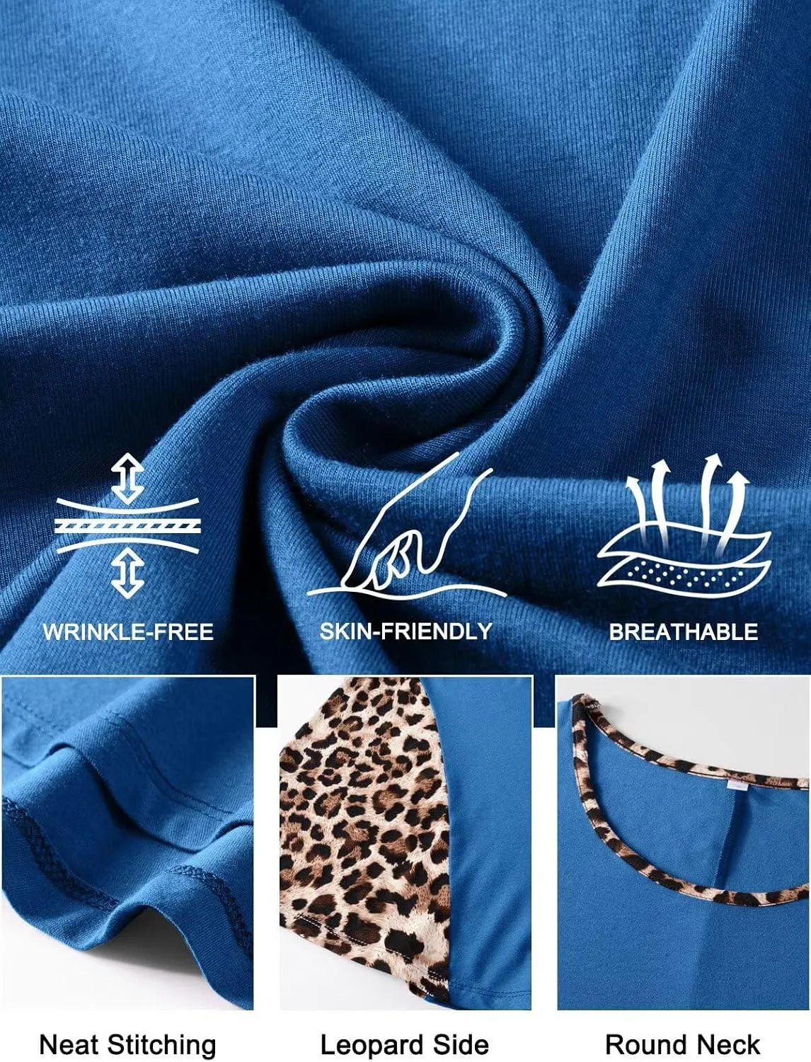 LARACE Womens Spring Summer Tops Plus Size Leopard Print Short Sleeve Tunic for Women 2025 Trendy Fashion Blouses