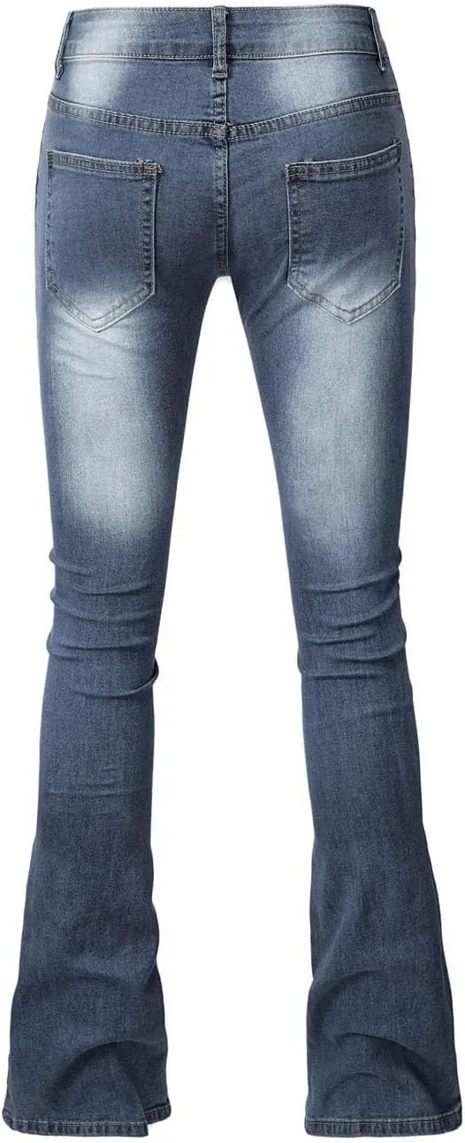 LCMTWX Jeans Women Jeans for Women Ripped Hem Low Waisted Jeans for Women High Waist Stretchy Jeans for Woman Jeans for