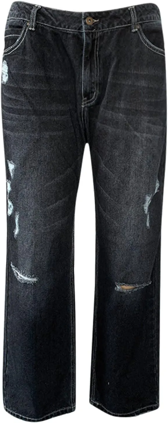 LCMTWX Jeans Women Jeans for Women Ripped Hem Low Waisted Jeans for Women High Waist Stretchy Jeans for Woman Jeans for