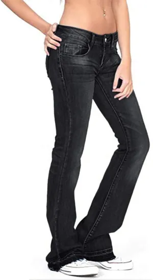 LCMTWX Jeans Women Jeans for Women Ripped Hem Low Waisted Jeans for Women High Waist Stretchy Jeans for Woman Jeans for