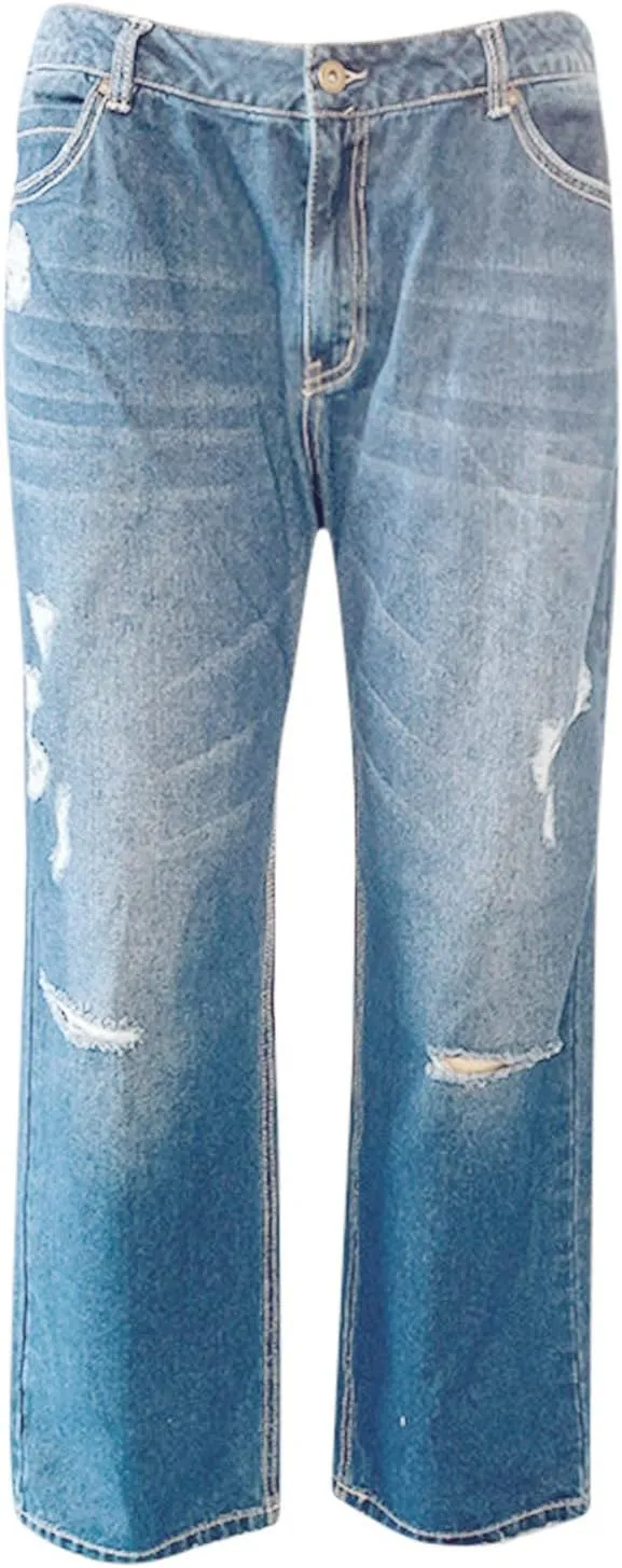 LCMTWX Jeans Women Jeans for Women Ripped Hem Low Waisted Jeans for Women High Waist Stretchy Jeans for Woman Jeans for