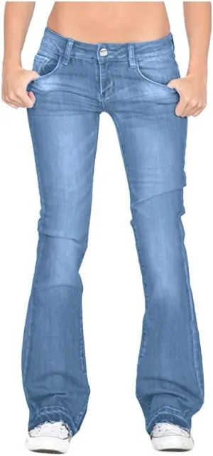 LCMTWX Jeans Women Jeans for Women Ripped Hem Low Waisted Jeans for Women High Waist Stretchy Jeans for Woman Jeans for