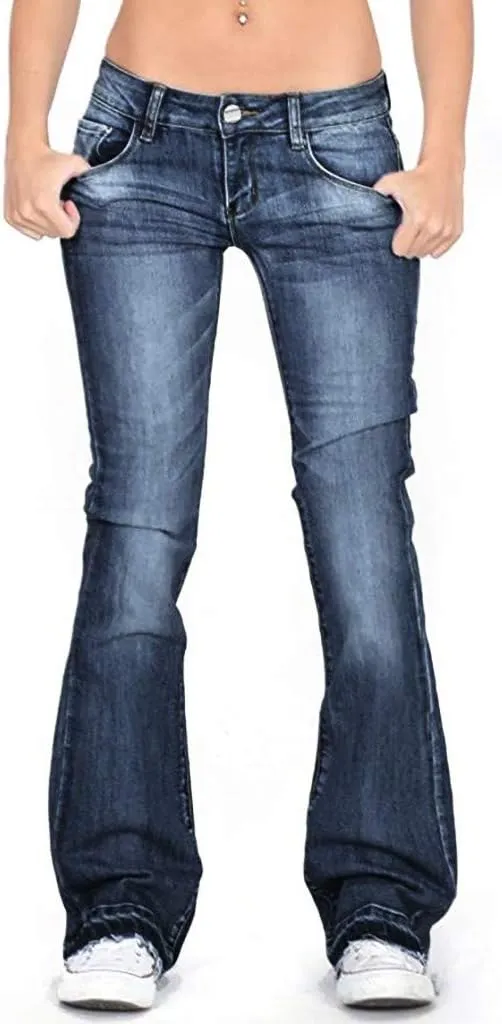 LCMTWX Jeans Women Jeans for Women Ripped Hem Low Waisted Jeans for Women High Waist Stretchy Jeans for Woman Jeans for