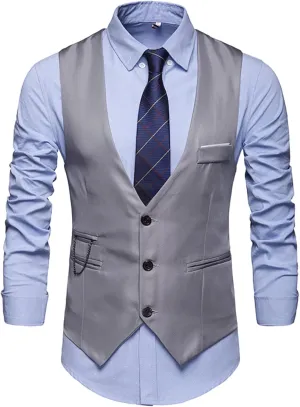 LCMTWX Travel Vest For Men 2024 Pocket Retro Color Vest Blouse With Button White Vest Black Jacket Vest Men Suit Jacket