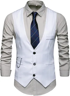 LCMTWX Travel Vest For Men 2024 Pocket Retro Color Vest Blouse With Button White Vest Black Jacket Vest Men Suit Jacket